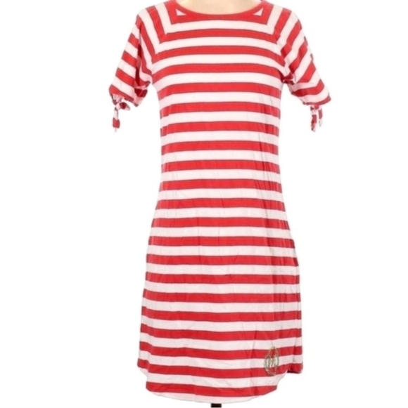 Michael Michael Kors Women's Red/White Stripe Casual Dress size Medium - Picture 1 of 8